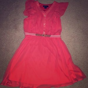 Pink soft silky short dress